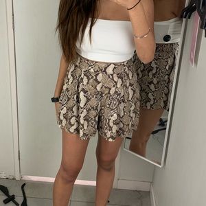 Snakeskin shorts